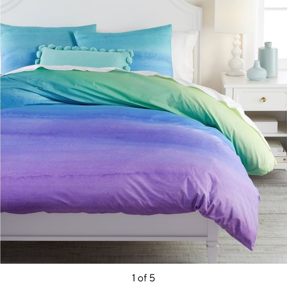 Pottery Barn Teen Twin Duvet Cover Cool Tones